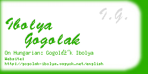ibolya gogolak business card